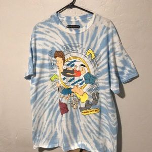 Blue/tie dye beavis and butthead